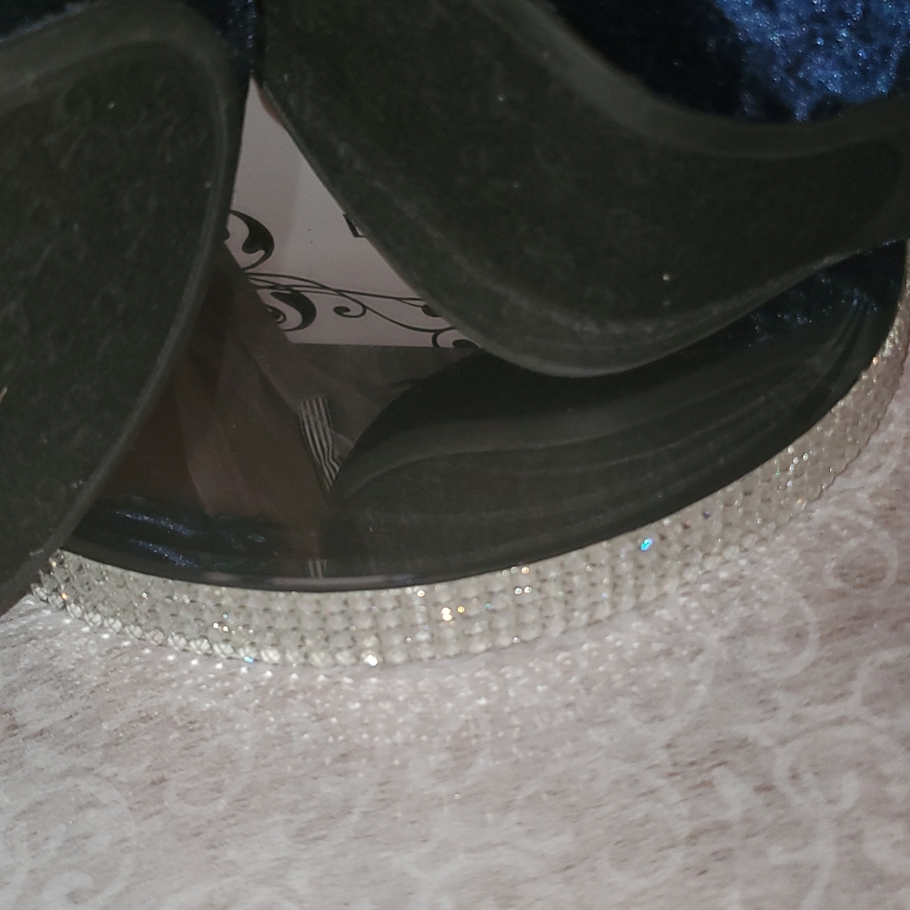 Navy Velvet pumps - Picture 3 of 7